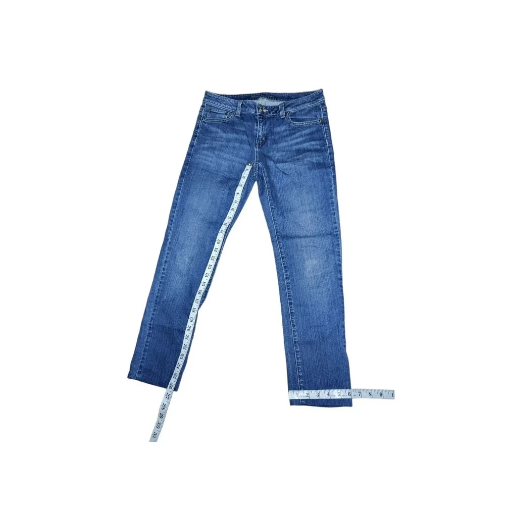 Michael Kors Jeans Women Sz 4 Straight‎ Leg Mid Rise Blue Denim Everyday Pants